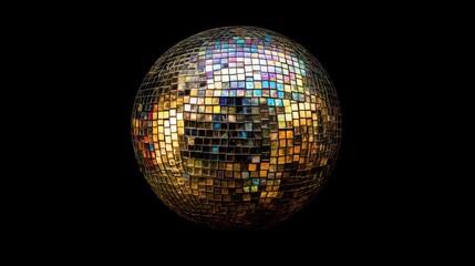 Obraz premium Disco Ball Sparkle: A Nighttime Celebration