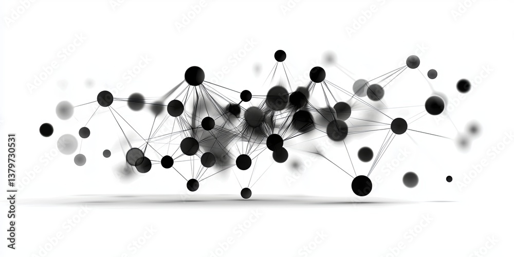 Poster A network of interconnected dots and polygons, forming a intricate geometric structure, representing the interconnectedness of data and information.