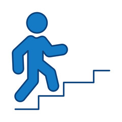 Human Blue Line Icon. Teamwork, Business, Planning, Strategy, Marketing, Leadership, Work Group, Meeting, Partnership Icons Editable Stroke Vector Illustration