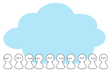 てるてる坊主　メッセージカード