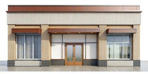 Obraz premium Macro Photography: Office & Retail Storefront Details - Close-Up Textures, Business Signage, Architectural Elements