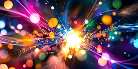 Obraz premium A symphony of interconnected ideas, seamlessly woven into a tapestry of cooperation, teamwork, and creative brilliance, illuminating paths towards innovation and progress