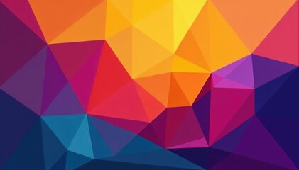 Obraz premium Abstract geometric shapes, vibrant color palette, digital, geometric, design