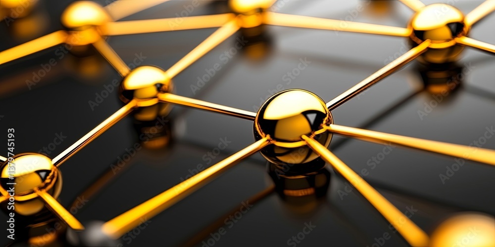 Poster a dynamic 3d network of interconnected professionals, representing business contacts, corporate rela