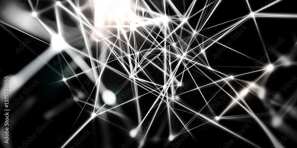 Aufkleber A symphony of lines, triangles, and particle style design, forming a dynamic, interconnected structure, rendered in vector format for scalability and flexibility.