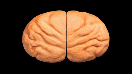 Halved Walnut Showcasing Intricate Brain-Like Texture and Detail