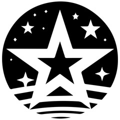 Star icon design shiny blue decoration celebration symbol