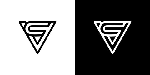 Creative Logo Letter CV, VC with Abstract, Illustration, Design Inspiration, Vector, Icon