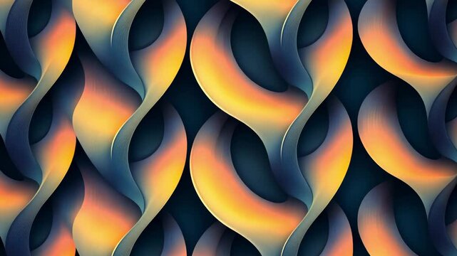 A repeating vector pattern of flowing curves forming diamond shapes with layered gradients.

