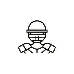 Baseball player icon. Simple baseball player icon for social media, app, and web design. Vector illustration.