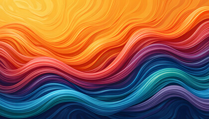 Fototapeta premium abstract colorful wavy strings background. Colorful Noodle wavy background wallpaper. Fairyland fantasy themed background wallpaper