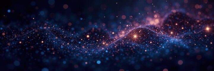 Obraz premium Black background with glittering stars and constellations, cosmos, astrophotography, galaxy