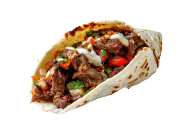 Tasty Street Food Isolated On Transparent Background