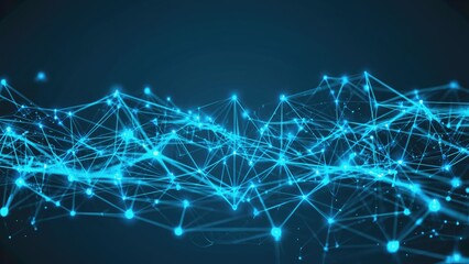 Digital Network: Abstract representation of interconnected dots and lines symbolizing digital networks.