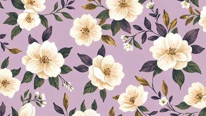 seamless background with flowers