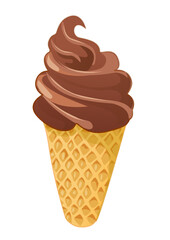 Illustration of a chocolate ice cream