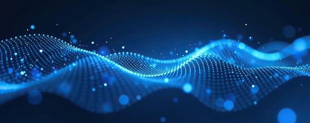 abstract bright white light linear wave with light blue futuristic technology digital background,  linear, abstract