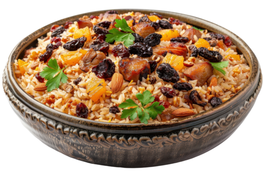 Armenian Plov Dish Isolated On Transparent Background