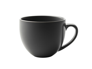 dark grey cup on Transparent Background 