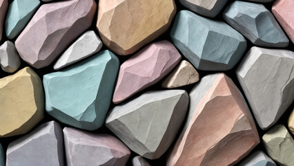 Wild smooth colorful stone of pastel tones. On dark background. Relief structure. Beauty and naturalness of natural materials. Full frame.