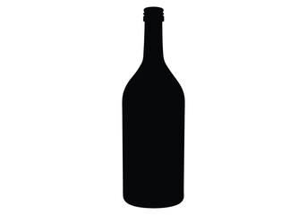 bottle silhouette  isolated on white background