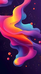 Fototapeta premium 11. A vibrant abstract banner with colorful splashes