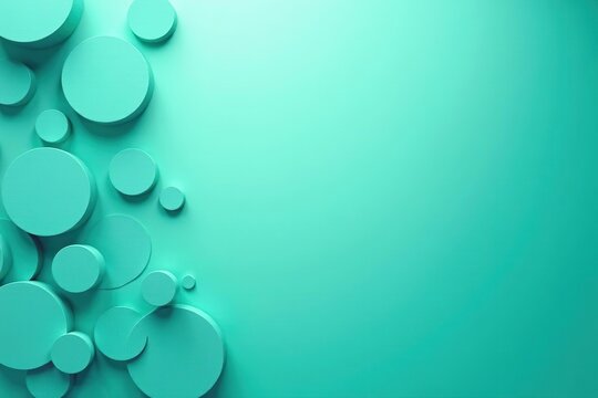 Abstract blue green circles arranged in a vertical pattern with a soothing and tranquil aesthetic,  pastel,  smooth