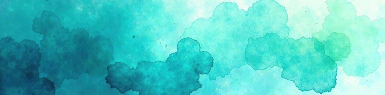Abstract blue green watercolor background with textured color splashing for invitations, cards, posters, watercolor,  colorful