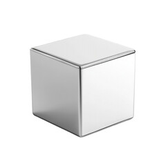 Silver Cube Minimalist Design Product Mockup