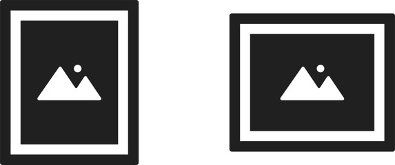 horizontal and vertical image compositions icon vector graphic illustration