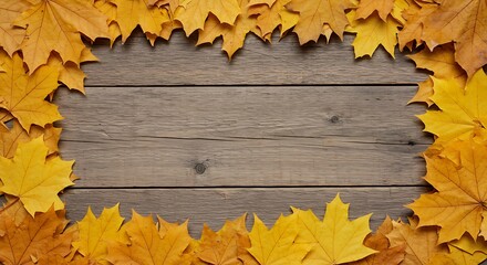 Golden Autumn Frame AI Generated