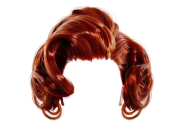 Old-fashioned Hair Fashion Isolated On Transparent Background