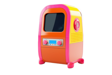 Showing Kids Karaoke Machine Isolated On Transparent Background