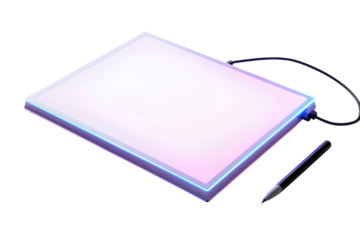 Full and Clear Image of a Light-Up Tracing Pad Isolated On Transparent Background