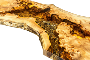 Live Edge Epoxy Photography Isolated On Transparent Background