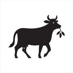 Obraz premium vector silhouette of a cow