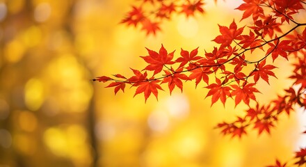 Crimson Embrace of Autumn AI Generated