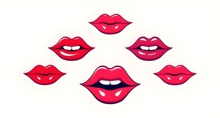 Obraz premium lip icon art