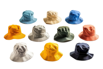 Stylish Bucket Hat Image Isolated On Transparent Background