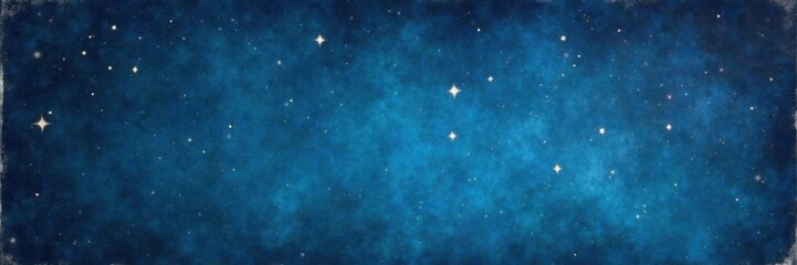Retro-style sky with twinkling stars on distressed paper background , starry, pastel , misty