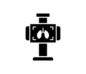 肺レントゲンのアイコンイラスト　ベクター
