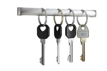 Key Hooks Showcase Isolated On Transparent Background
