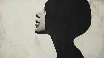 Woman's profile, art deco