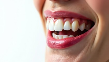 Obraz premium Close-up view of a painful tooth, white background , dental, macro