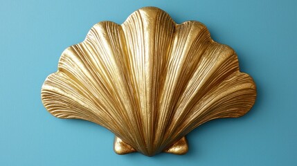 Gold seashell wall decor