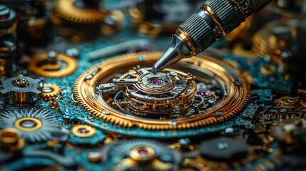 Exquisite watch mechanism repair