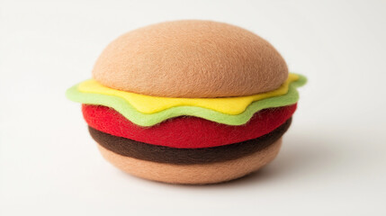 hamburger on white background