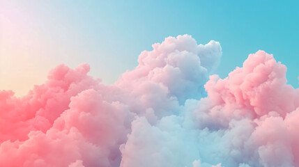 Fototapeta premium Soft pastel gradient background in blush pink and sky blue
