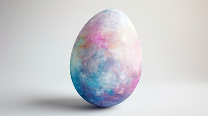 A watercolor-style Easter egg with soft pastel blends, centered on a white background.