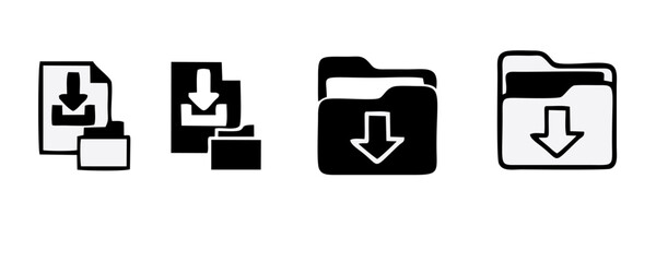 Download flat vector icon. install symbol. Download icon. Upload button. Load symbol. Modern, simple flat vector illustration